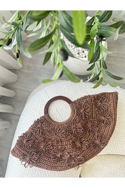 blancaston Paper Thread Hand Knitted Bohemian Bag