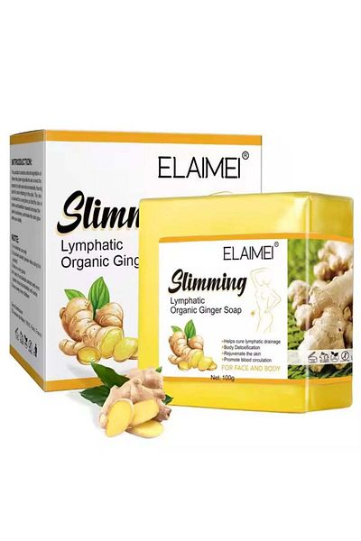 OEM Ginger Soap for and Lymphatic Drainage, Detoxifying Effect, Elaimei, 100 g