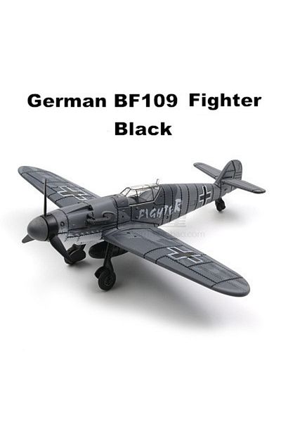 Choice3 BF109 Black 22cm 4D Diy Toys Fighter Assemble Blocks Building Model Airplane Military Model Arms WW2