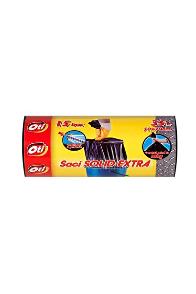 Oti Saci menajeri Solid Extra, 35 litri, 50 x 70 cm, Negru, 15 buc