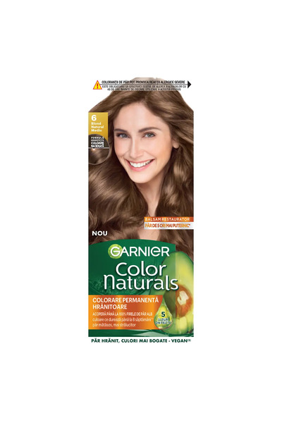 Garnier Vopsea de par permanenta cu amoniac Color Naturals, 6 Blond Mediu, 112 ml