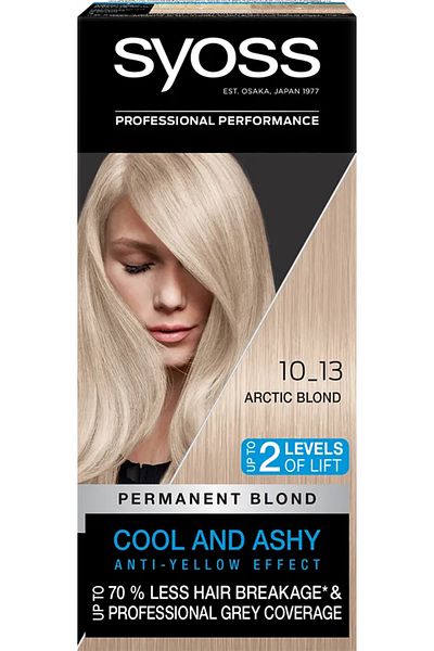 Syoss Vopsea de par permanenta Blond Rece si Cenusiu 10-13 Blond Arctic, 115 ml