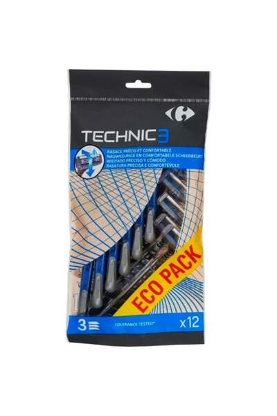 Carrefour Aparat de ras Technic, 12 bucati