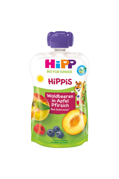 Hipp Hippis Piure mar, persica, fructe de padure, 100 g