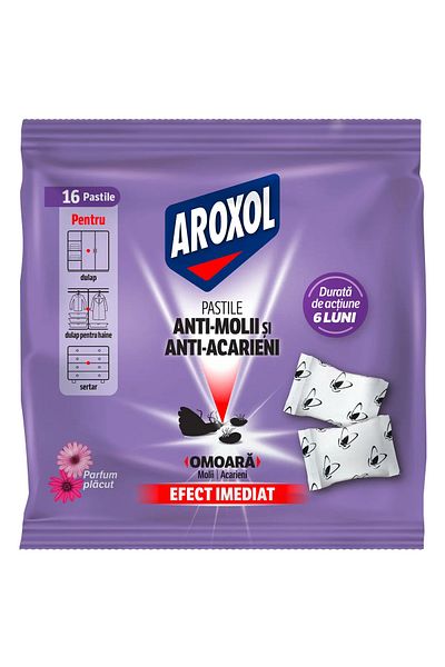 Aroxol Pastile parfumate impotriva moliilor Aroxol, 16 bucati