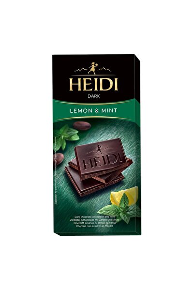 Heidi Ciocolata amaruie Dark cu lamaie si menta 80 g