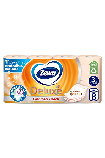 Zewa Hartie igienica cu parfum de piersica Deluxe Cashmere 8 role, 3 straturi