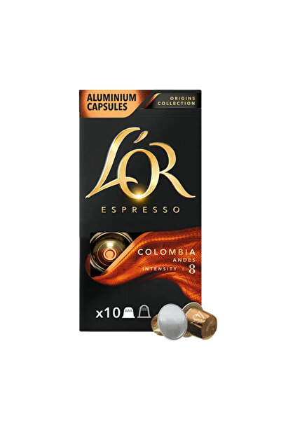 lor Cafea capsule L'OR Espresso Columbia, 10 bauturi x 40 ml, 52 g