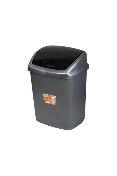 NN Hinged lid waste bin 27 L, grey