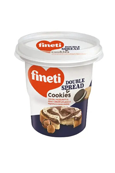 Fineti Cookies Crema Cu Cacao, Alune Si Lapte Cu Bucatele De Biscuiti 370G