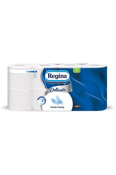 Regina Delicate Pure toilet paper 8 rolls 3 ply