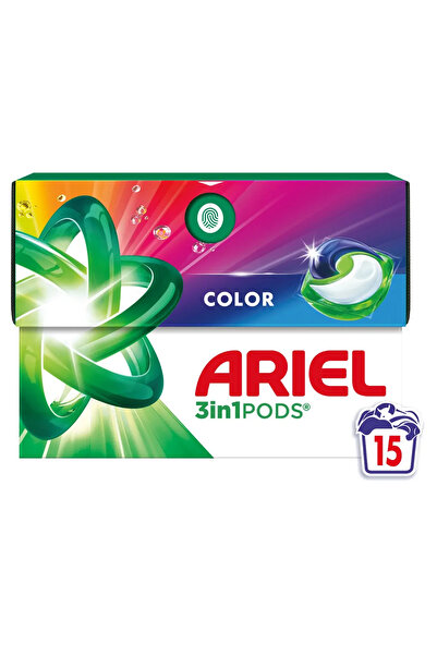 Ariel Detergent rufe capsule color, 15 buc