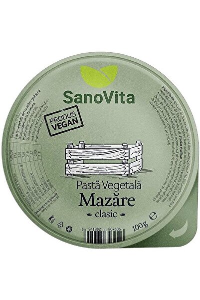 Sano Vita Pasta vegetala Sanovita din mazare galbena, 100 g