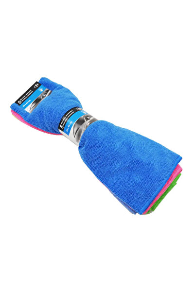 Carrefour Set of 5 Carrefour microfiber cloths, 35 x 40cm
