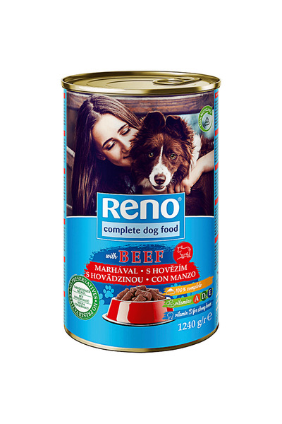 Reno Hrana umeda pentru caini adulti cu vita, 1240 g