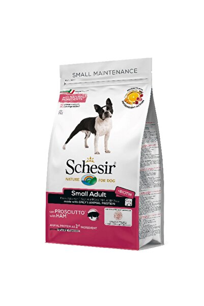 Schesir Hrana uscata pentru caini Small Adult Monoprotein cu sunca 800 g