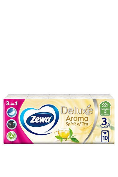 Zewa Deluxe Spirit of tea nasal tissues, 3 layers, 10 packs