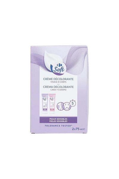 Crf Soft Carrefour Soft depilatory cream, 2x75ml