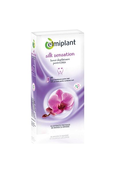 ELMIPLANT Benzi depilatoare pentru fata Silk Sensation Elmiplant, 20 buc