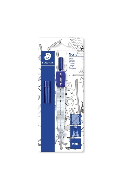 Staedtler Compas scolar Staedtler, etui cu varfuri de schimb, 12.4 cm