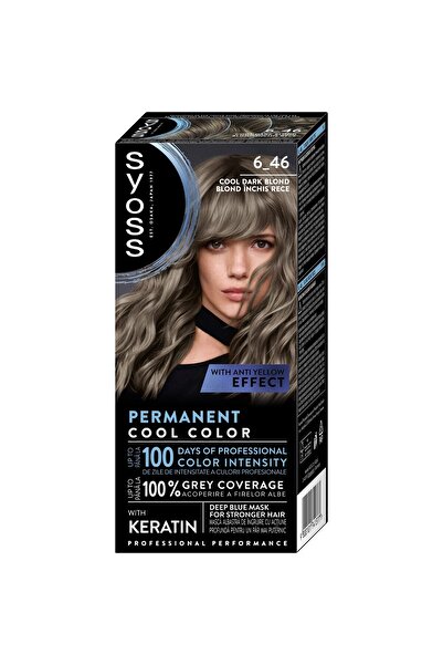 Syoss Color Baseline 6-46 Dark Blonde Cool Permanent Hair Dye, 115 ml