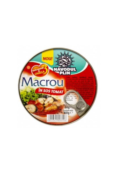Navodul Pl Macrou in sos tomat Navodul Plin, 160g