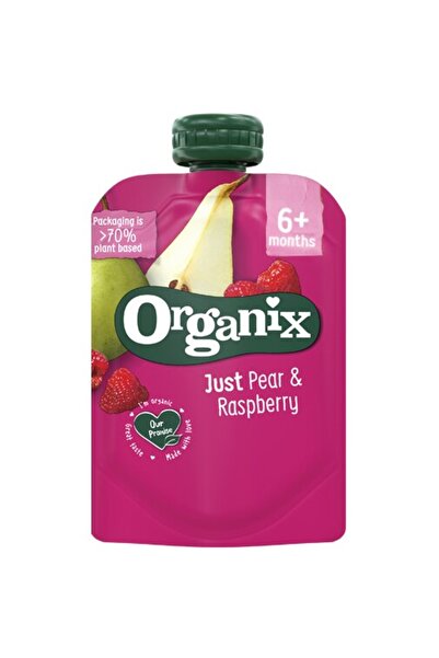 Organix Piure de pere si zmeura Bio, de la 6 luni, 100g