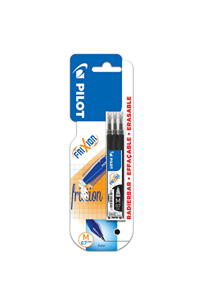 Pilot Set 3 rezerve roller FriXion 0.7 mm, Negru