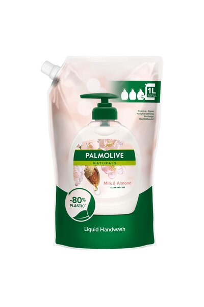 Palmolive Liquid hand soap refill, Palmolive, Milk Proteins / Almond Extract, 1 l