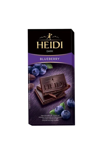 Heidi Ciocolata amaruie Dark cu afine 80 g