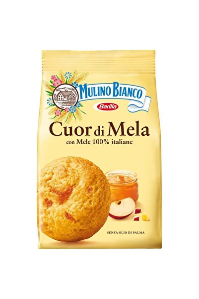 Mullino Biscuiti Mulino Bianco cu gem de mere cuor di mela, 250g