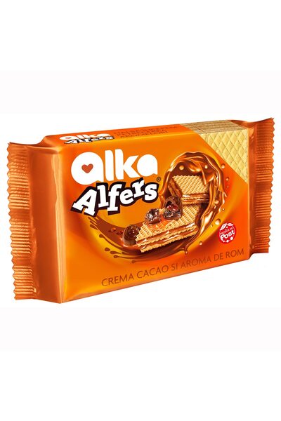 alka Napolitane Alfers cu crema de cacao si aroma de rom 170g