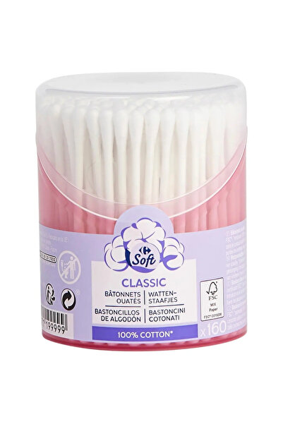 Crf Soft Betisoare urechi cu vata Carrefour 160 bucati