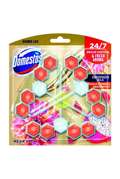 Domestos Aromalux Dhalia Flower toilet air freshener 3X55G