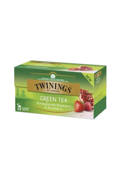Twinings Ceai Verde Cu Aroma De Rodie Zmeura Si Capsuni 25x1.5g