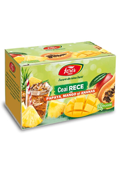 Fares Ceai rece cu papaya, mango si anans, 12 buc x 1.8 g