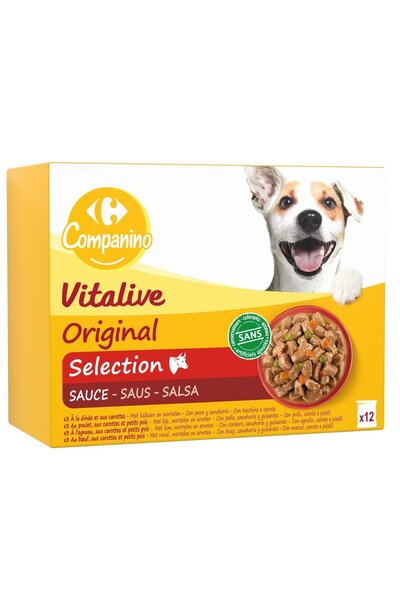Companino Felii de carne in sos pentru caini Carrefour Companino, 12x100g