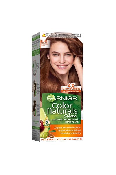 Garnier Permanent Hair Dye, Color Naturals, 6.41 Sweet Amber, 110 ml