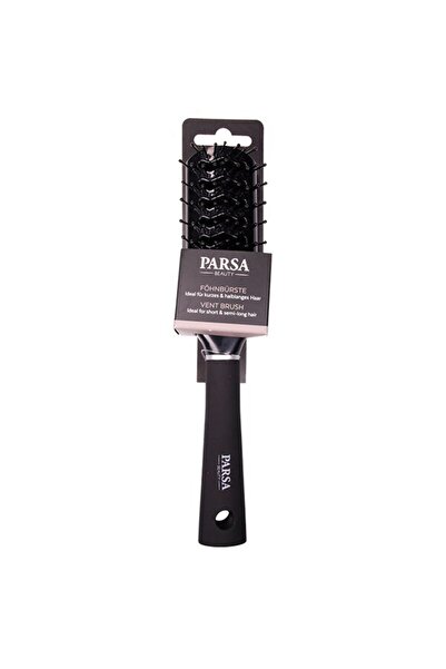 PARSA Perie de par pentru fohn Beauty, Trend Line cu peri din plastic, Negru