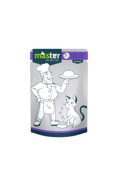 Master Hrana umeda pentru pisici Master, Iepure in sos, 80 g