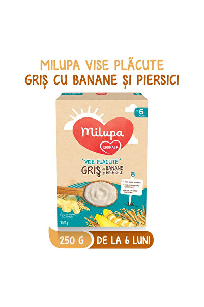 Milupa Vise Placute Grits with Bananas and Peaches 250gr