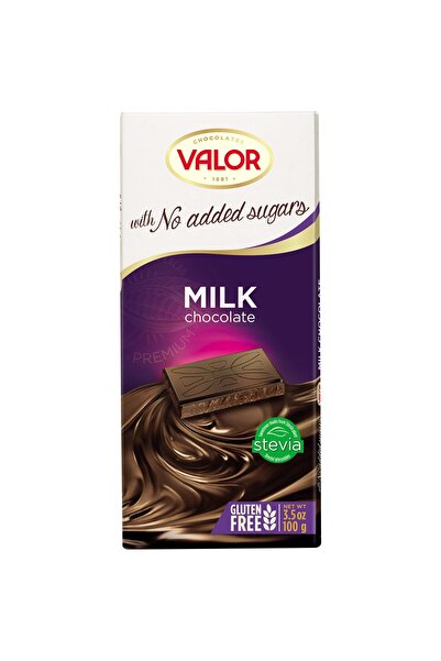 VALOR Ciocolata cu lapte fara zahar 100g