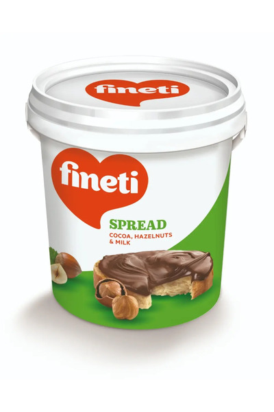 Fineti Crema tartinabila cu cacao, alune de padure si lapte 1kg