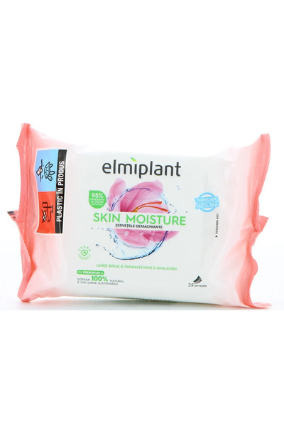 ELMIPLANT Servetele demachiante Skin Moisture pentru ten uscat/sensibil 25 buc