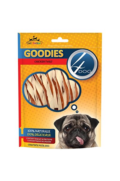 Goodies Recompense pentru caini Chicken Sandwich Twist 100 gr, 4Dog