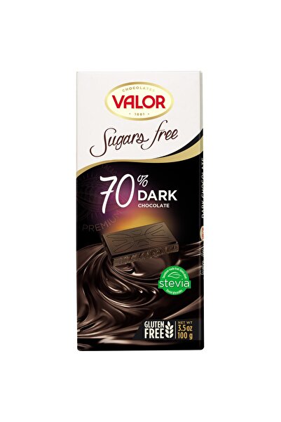 VALOR Ciocolata neagra 70% cacao, fara gluten 100g