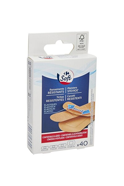 Crf Soft Plasturi rezistenti Carrefour Soft 40 buc