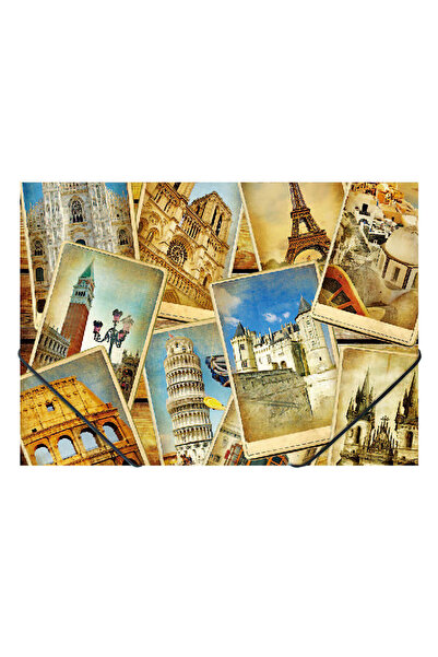 Panta Plast Mapa plastic A4, inchidere cu elastic, design Orase