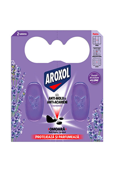 Aroxol 3 set Gel antimolii si acarieni Lavanda, 2 buc