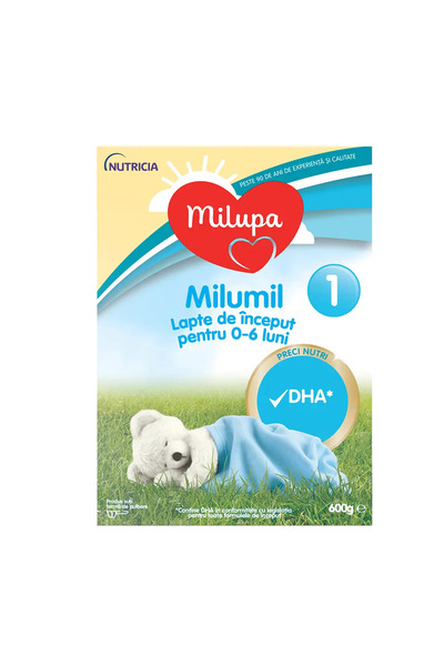 Milupa Lapte praf Milumil 1, de la 0-6 luni, 600g